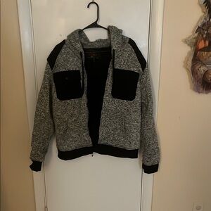 Yoki Black and Gray Men's Jacket